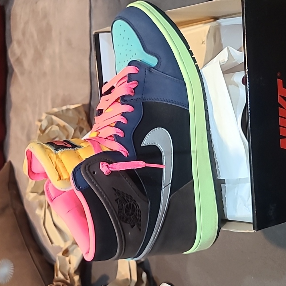 Nike Neon High-Top Sneakers